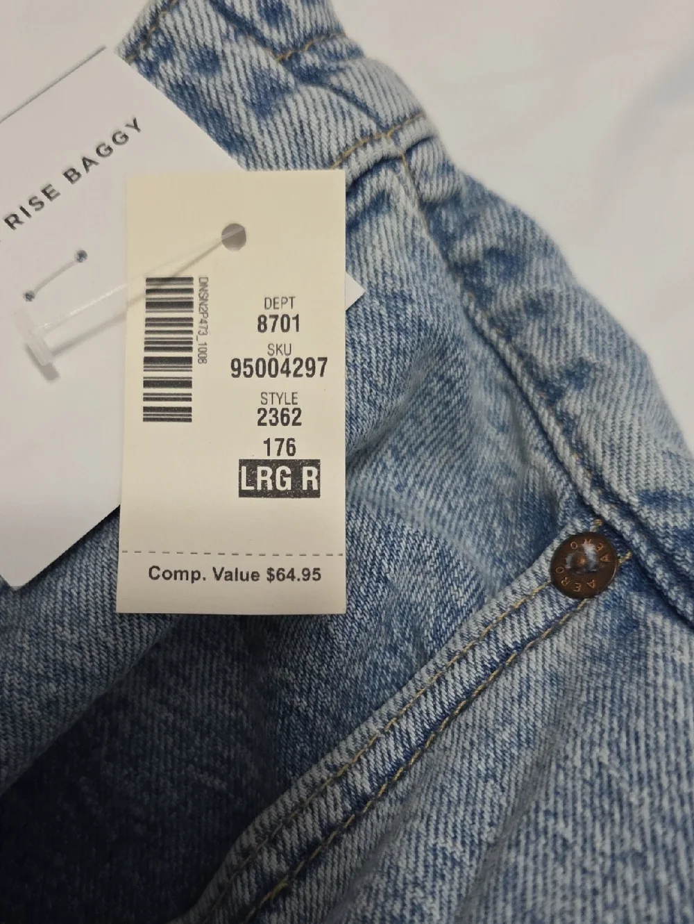 Light Wash Distressed Curvy High Rise Baggy Jeans Womens Size Large Regular - Picture 10 of 11